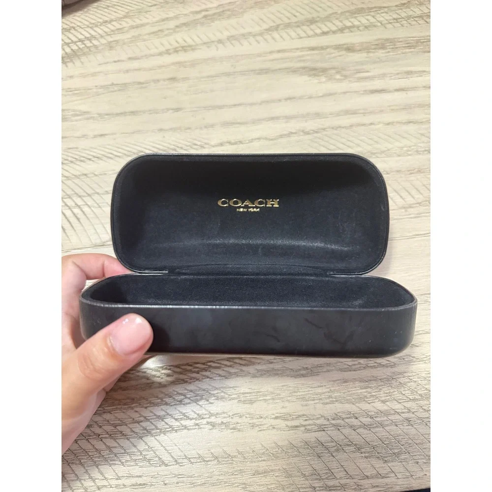 Coach New York Black Hard Shell Sunglasses Eyeglasses Case Embossed Logo